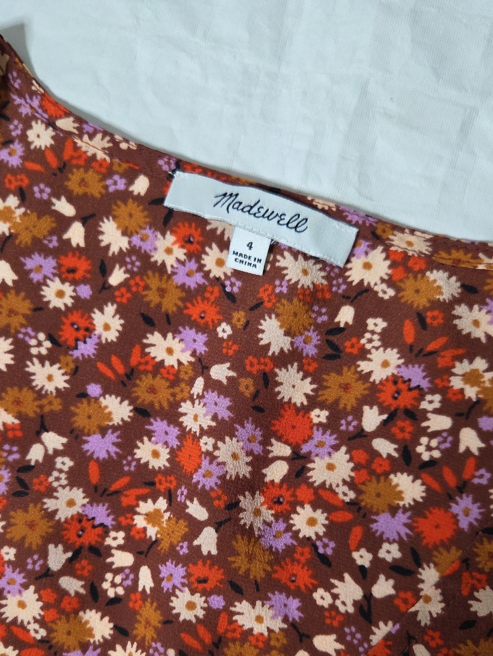 Madewell Silk Button Sleeve Top In Spring Prairie - Picture 2 of 8